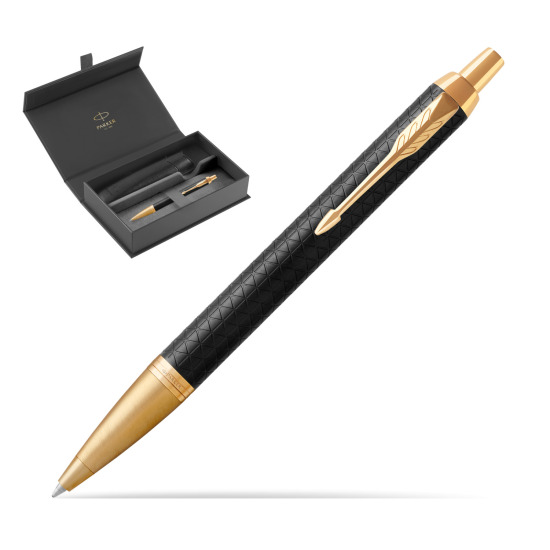 Długopis Parker IM Premium Czarny GT w oryginalnym pudełku Parker, wsuwane etui
