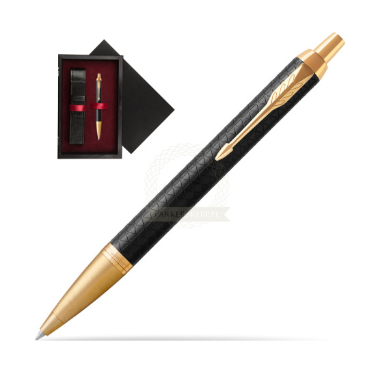 Długopis Parker IM Premium Czarny GT w pudełku drewnianym Czerń Single Bordo