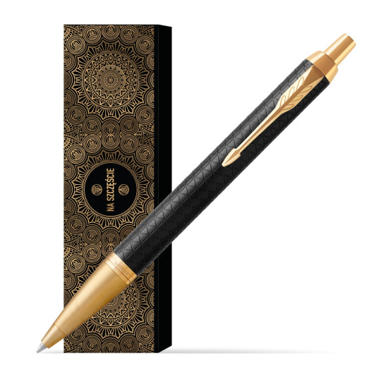 Długopis Parker IM Premium Czarny GT w obwolucie Orientalne szczęście 