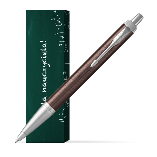 Długopis Parker IM Premium Brązowy CT w obwolucie Szkoła