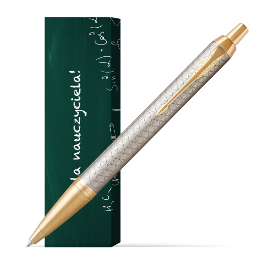Długopis Parker IM Premium Warm Silver GT w obwolucie Szkoła