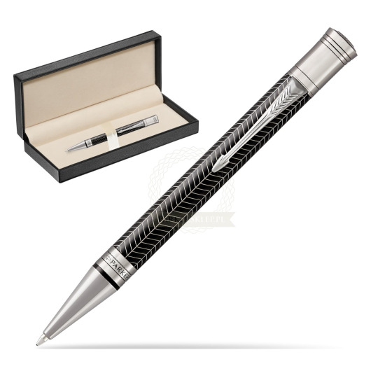Długopis Parker Duofold Centennial Prestige Czarna Jodełka RT w pudełku classic pure black