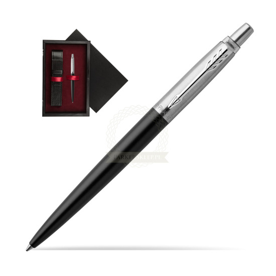 Długopis Parker Jotter Czarny Bond Street CT w pudełku drewnianym Czerń Single Bordo