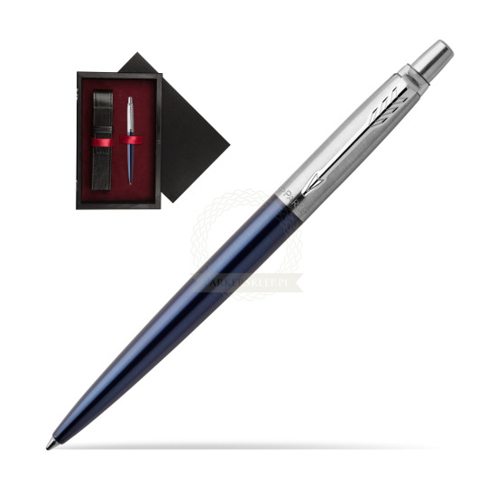 Długopis Parker Jotter Niebieski Royal CT w pudełku drewnianym Czerń Single Bordo