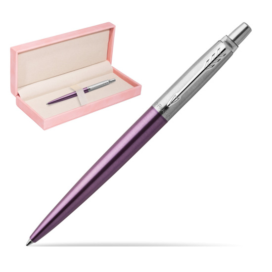 Długopis Jotter Fiolet Victoria CT w różowym pudełku zamszowym