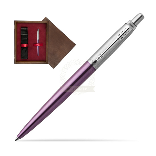 Długopis Jotter Fiolet Victoria CT w pudełku drewnianym Wenge Single Bordo