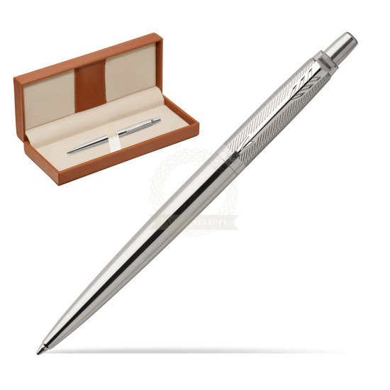 Długopis Jotter Premium Stal Diagonal CT w pudełku classic brown