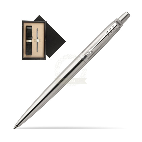 Długopis Jotter Premium Stal Diagonal CT w pudełku drewnianym Czerń Single Ecru