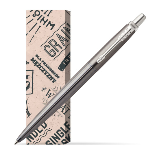 Długopis Parker Jotter Premium Szary Oxford CT w obwolucie Męski świat