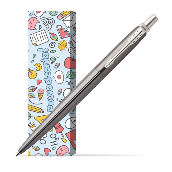 Długopis Parker Jotter Premium Szary Oxford CT w obwolucie Powodzenia