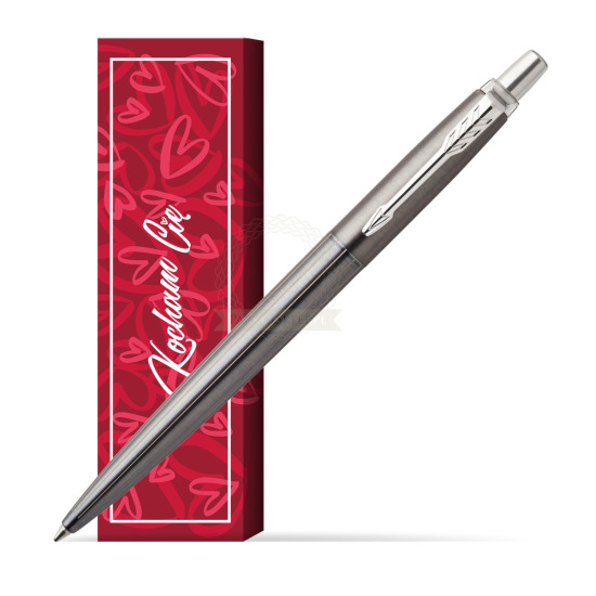 Długopis Parker Jotter Premium Szary Oxford CT w obwolucie Kocham Cię