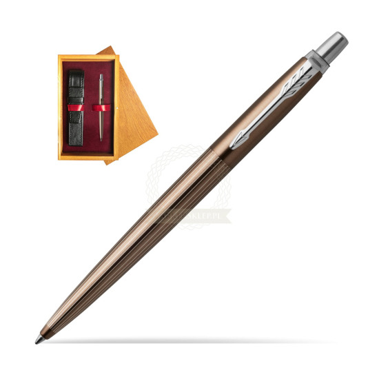 Długopis Jotter Premium Brąz Carlisle CT w pudełku drewnianym Honey Single Bordo