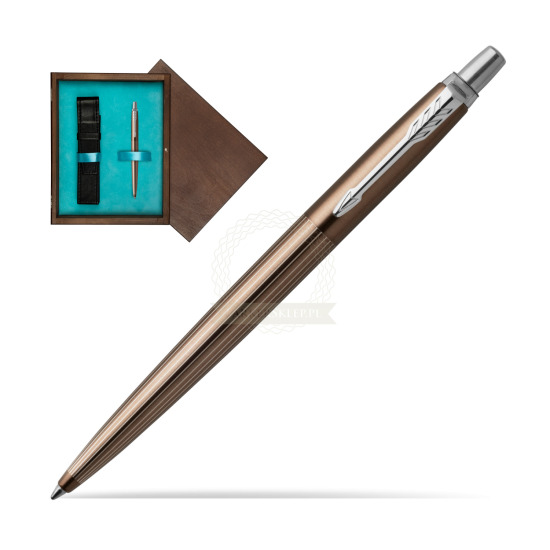 Długopis Jotter Premium Brąz Carlisle CT w pudełku drewnianym Wenge Single Turkus
