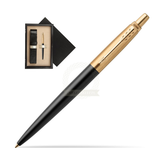 Długopis Jotter Luxury Czarny Bond Street GT w pudełku drewnianym Czerń Single Ecru
