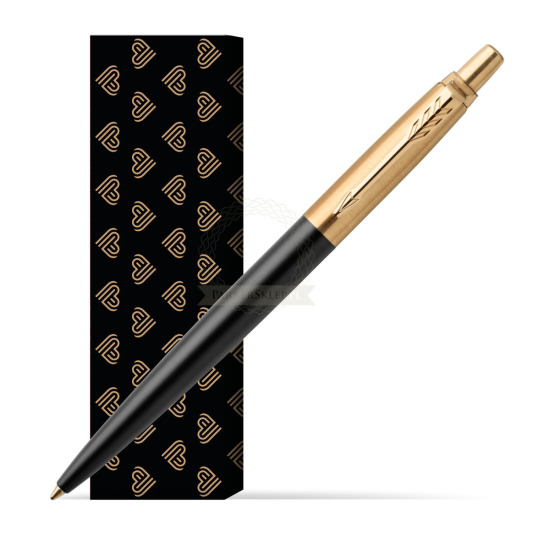 Długopis Jotter Luxury Czarny Bond Street GT w obwolucie Złote Serca