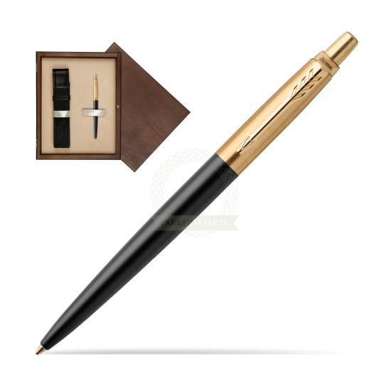 Długopis Jotter Luxury Czarny Bond Street GT w pudełku drewnianym Wenge Single Ecru
