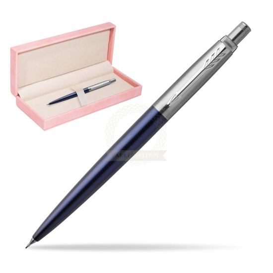 Ołówek Parker Jotter Niebieski Royal CT w różowym pudełku zamszowym