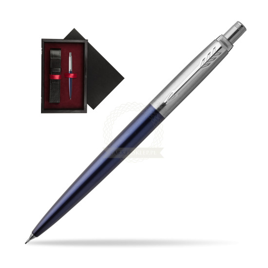 Ołówek Parker Jotter Niebieski Royal CT w pudełku drewnianym Czerń Single Bordo