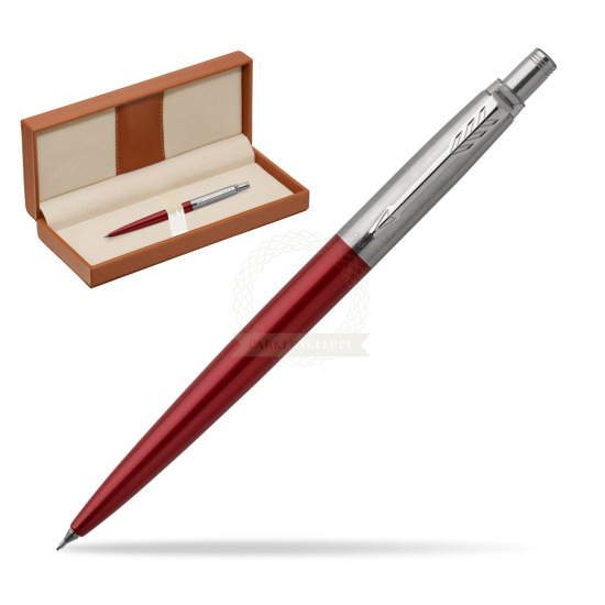 Ołówek Parker Jotter Czerwony Kensington CT w pudełku classic brown