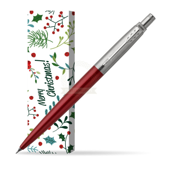 Ołówek Parker Jotter Czerwony Kensington CT w obwolucie Merry Mistletoe