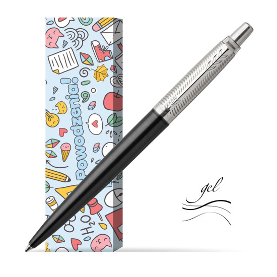 Długopis Parker Jotter Premium Żelowy Ciemnoszary Tower CT w obwolucie Powodzenia