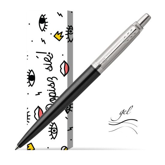 Długopis Parker Jotter Premium Żelowy Ciemnoszary Tower CT w obwolucie Popisz się!