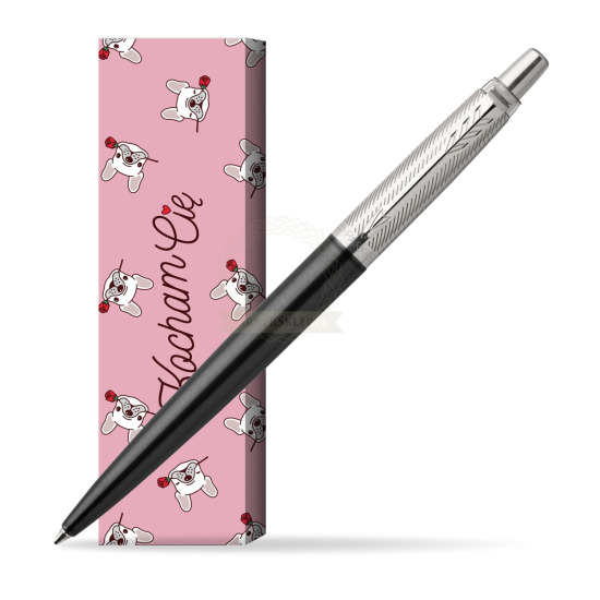 Długopis Parker Jotter Premium Żelowy Ciemnoszary Tower CT w obwolucie Sweet Rose
