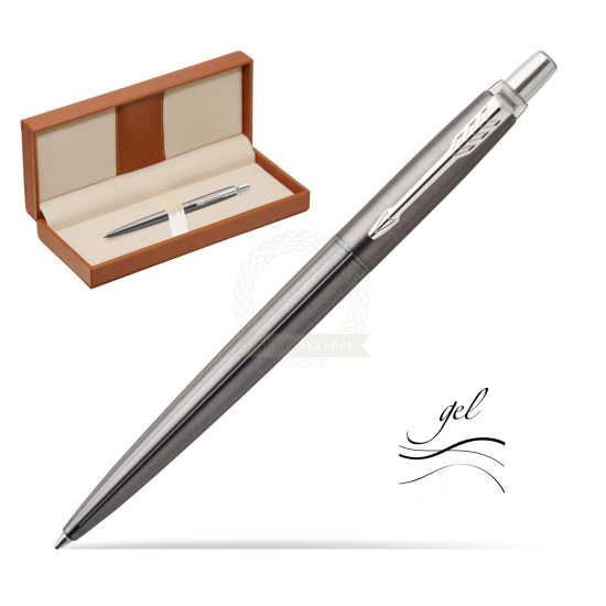 Długopis Parker Jotter Premium Żelowy Szary Oxford CT w pudełku classic brown