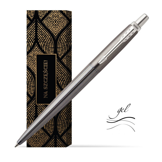 Długopis Parker Jotter Premium Żelowy Szary Oxford CT w obwolucie Szczęśliwy traf