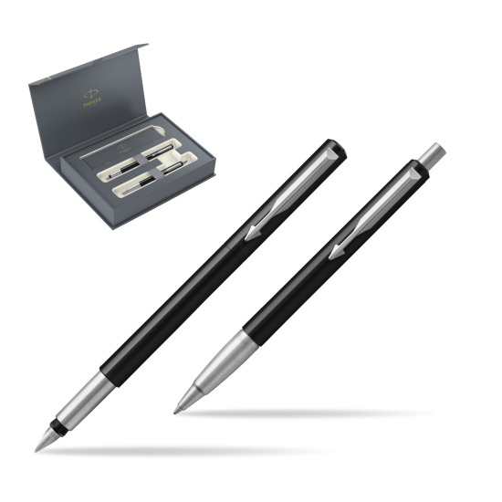 Zestaw prezentowy Parker Pióro + Długopis Vector Czarny CT w pudełku Parker Duo 2022