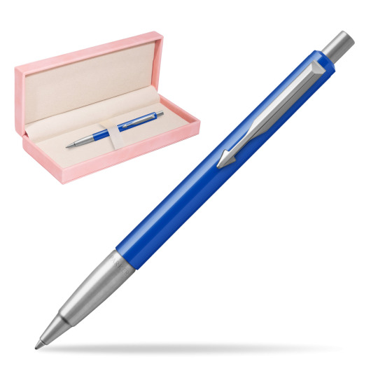 Długopis Parker Vector Standard Niebieski w różowym pudełku zamszowym
