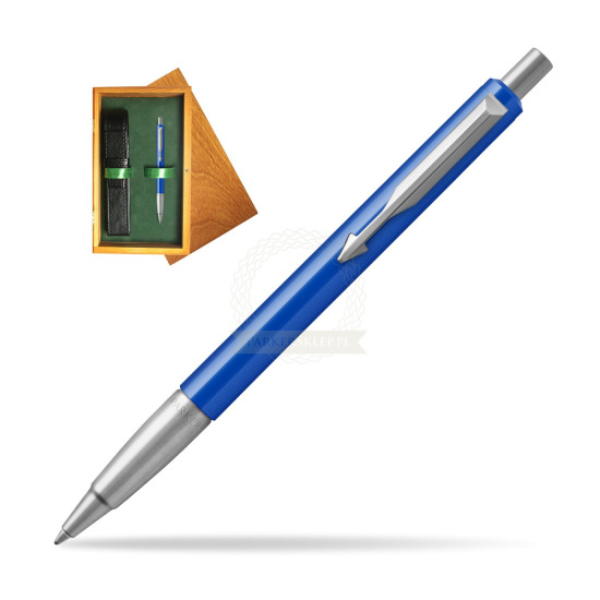 Długopis Parker Vector Standard Niebieski w pudełku drewnianym Honey Single Zieleń