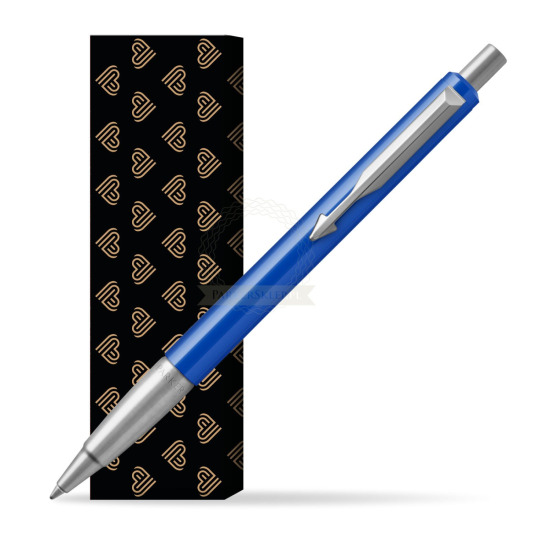 Długopis Parker Vector Standard Niebieski w obwolucie Złote Serca