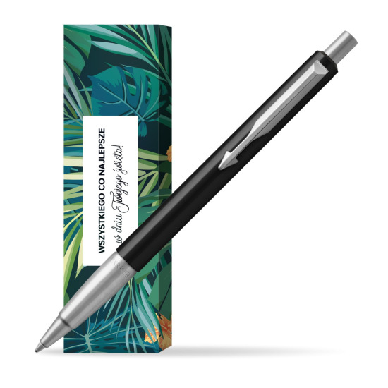 Długopis Parker Vector Standard Czarny w obwolucie Twoje święto