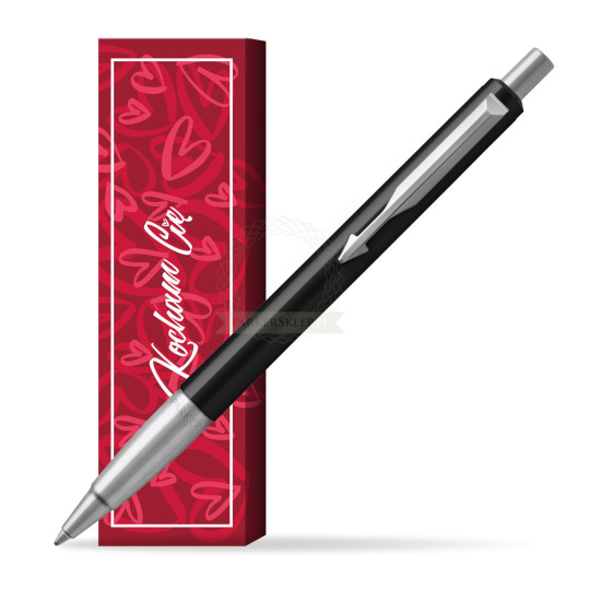 Długopis Parker Vector Standard Czarny w obwolucie Kocham Cię