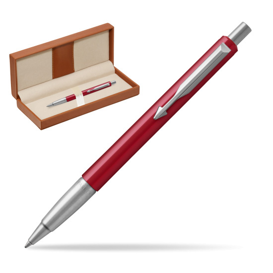 Długopis Parker Vector Czerwony CT 2018 w pudełku classic brown