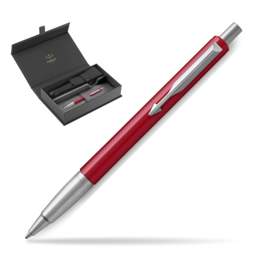 Długopis Parker Vector Czerwony CT 2018 w oryginalnym pudełku Parker, zamykane etui