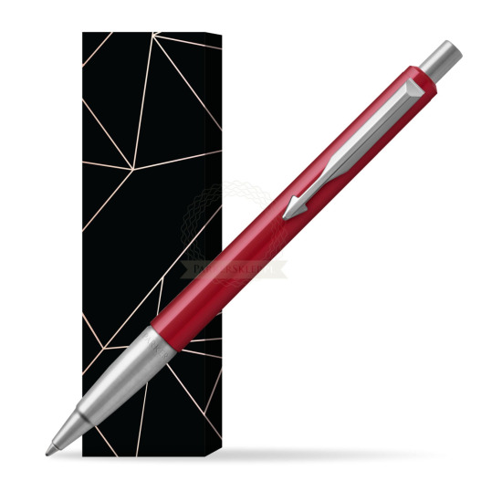 Długopis Parker Vector Czerwony CT 2018 w obwolucie Na szczęście