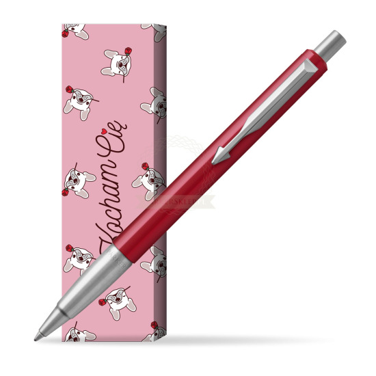 Długopis Parker Vector Czerwony CT 2018 w obwolucie Sweet Rose
