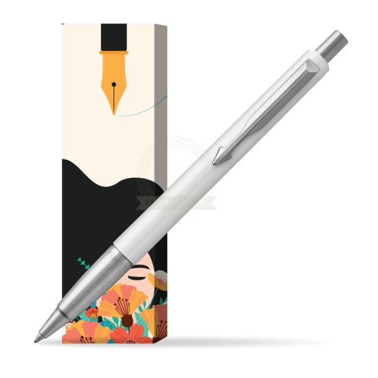 Długopis Parker Vector Biały CT 2018 w obwolucie Maki