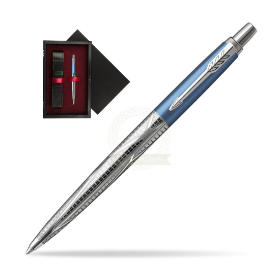 Długopis Jotter London Architecture Skyblue Modern CT w pudełku drewnianym Czerń Single Bordo