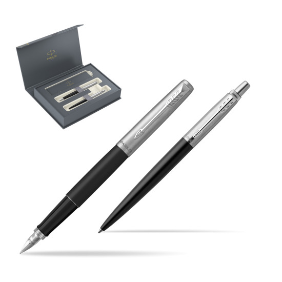 Zestaw Prezentowy Pióro + Długopis Jotter Czarny Bond Street CT w pudełku Parker Duo 2022