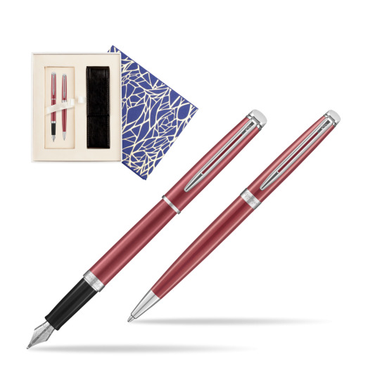 Zestaw prezentowy pióro wieczne + długopis Waterman Hémisphère 2018 Coral Pink CT w pudełku Uniwersalne z etui