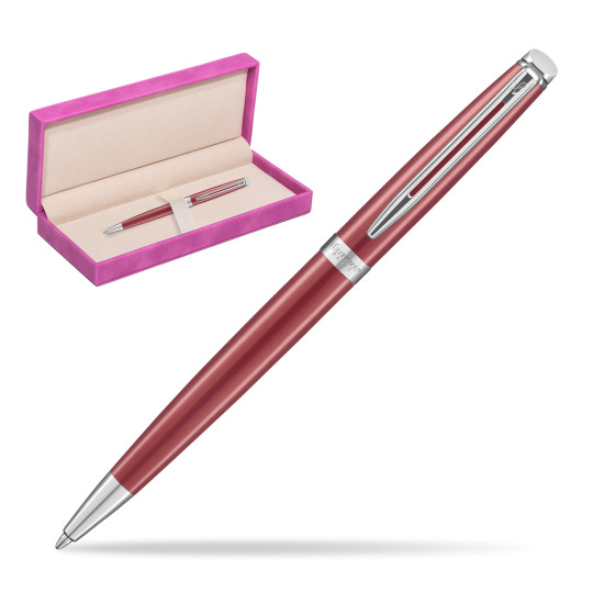 Długopis Waterman Hémisphère 2018 Coral Pink CT w pudełku zamszowym fuksja