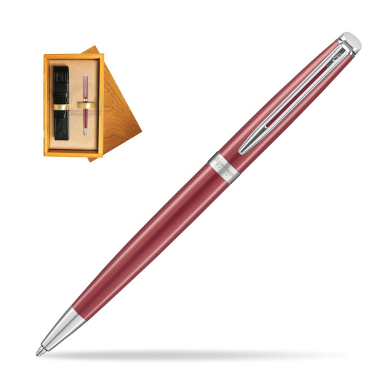 Długopis Waterman Hémisphère 2018 Coral Pink CT w pudełku drewnianym Honey Single Ecru