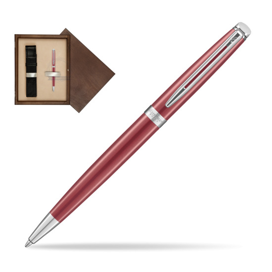 Długopis Waterman Hémisphère 2018 Coral Pink CT w pudełku drewnianym Wenge Single Ecru