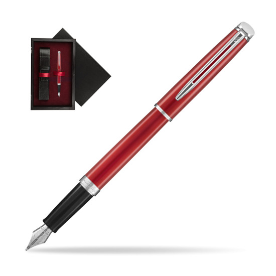 Pióro wieczne Waterman Hémisphère 2018 Comet Red CT w pudełku drewnianym Czerń Single Bordo