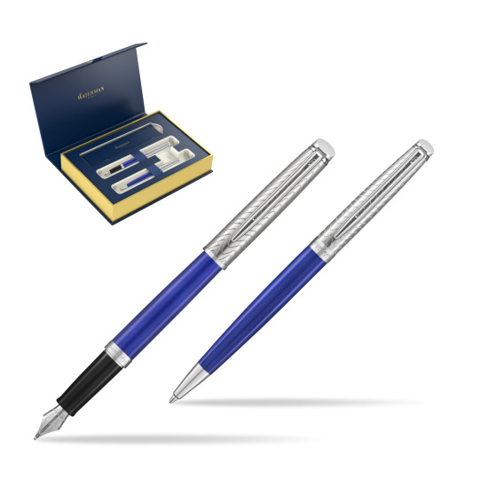 Zestaw prezentowy pióro wieczne + długopis Waterman Hémisphère 2018 Deluxe Blue Wave CT 