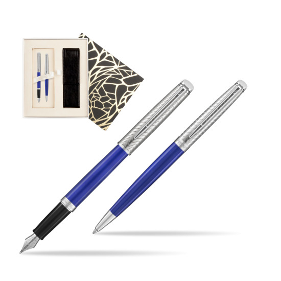 Zestaw prezentowy pióro wieczne + długopis Waterman Hémisphère 2018 Deluxe Blue Wave CT w pudełku Jubileusz