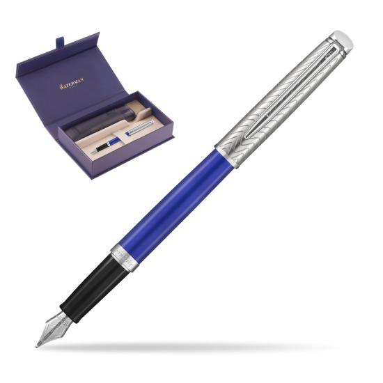 Pióro wieczne Waterman Hémisphère 2018 Deluxe Blue Wave CT w oryginalnym pudełku Waterman, wsuwane etui